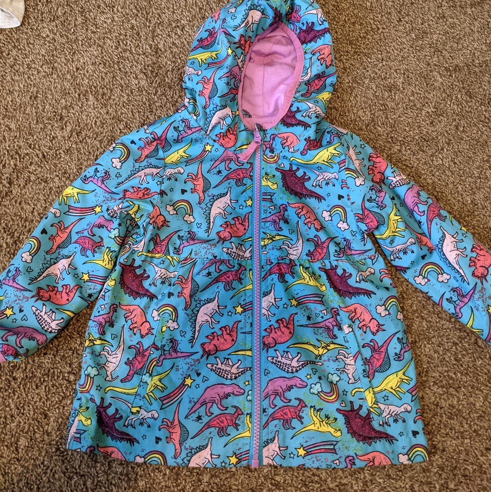 Cat & Jack toddler girl dinosaur raincoat